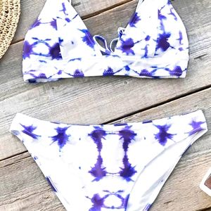 Blue tie dye Cupshe bikini